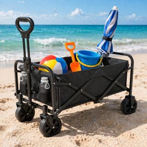 Beach Cart with Umbrella and Toys